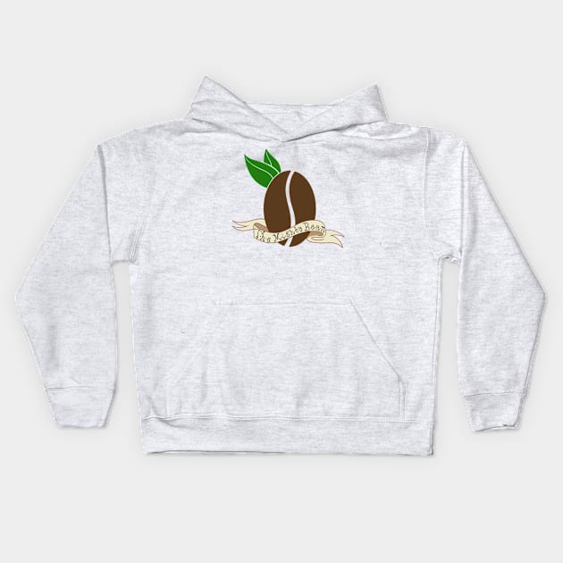 Coffee: The mighty bean Kids Hoodie by The Curio Art Shop